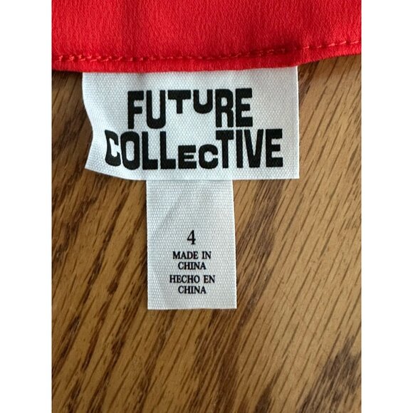 Future Collective  Rosette Mini Dress  Floral Ruched V Neck Whimsigoth Sz 4 NWOT - Picture 4 of 13